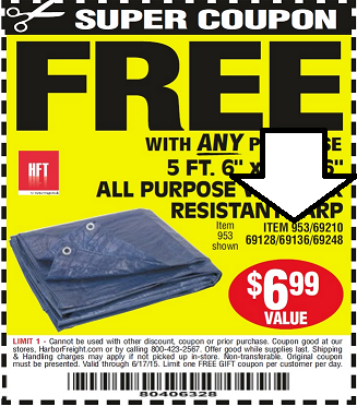 harbor freight tools free coupons